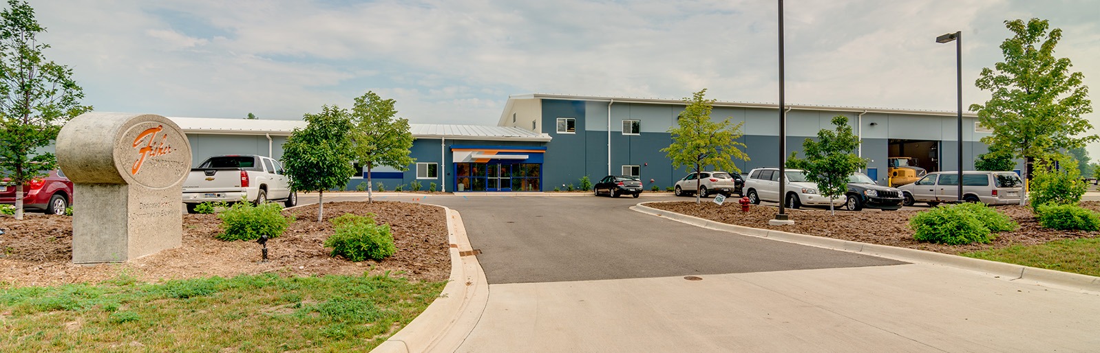 Exterior of Fisher Companies headquarters in Midland, Michigan.