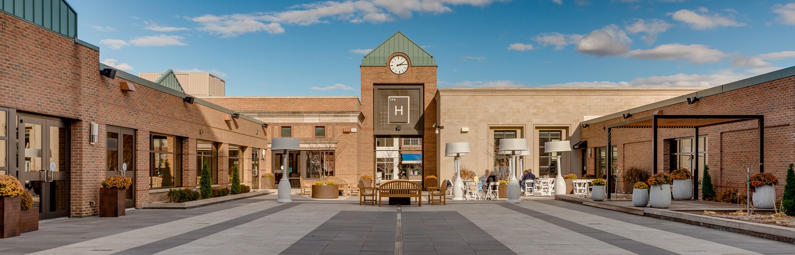 H Hotel Courtyard in Midland, Michigan