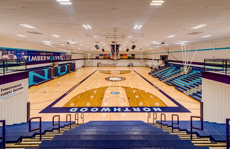 Riepma Arena inside the Bennett Center at Northwood University.